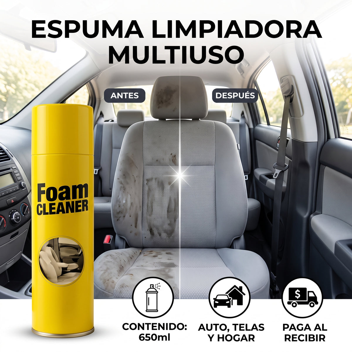 Espuma Limpiadora Foam Cleaner - Auto y Hogar