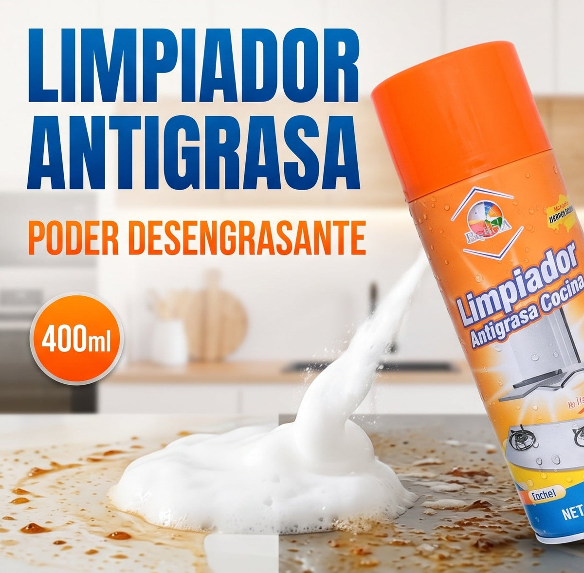 Espuma Activa Desengrasante de Cocina (400ml)